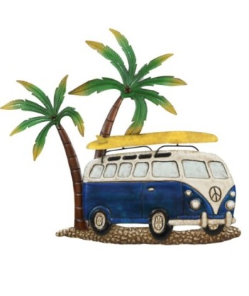 Adorno Pared Furgoneta Vintage Metal Decorativo Surf