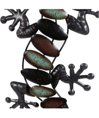 Adorno Pared Lagarto Metal Negro 38 cm