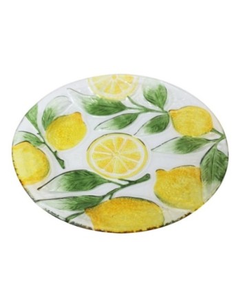 Plato Limones Decorativo para Cocina - Bandeja Vidrio Amarillo