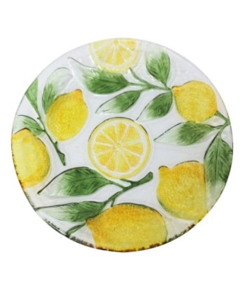 Plato Limones Decorativo para Cocina - Bandeja Vidrio Amarillo