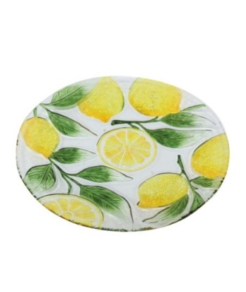 Plato de Vidrio con Diseño de Limones para Decoración y Servir en la Cocina