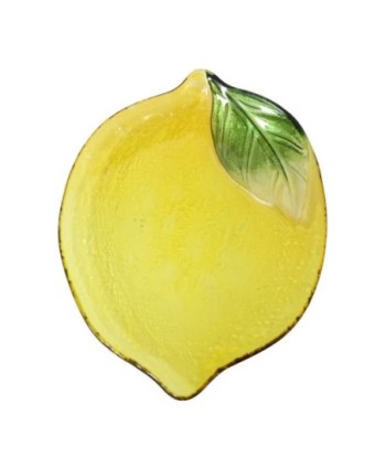 Plato Limon Amarillo Vidrio Decorativo para Cocina y Comedor