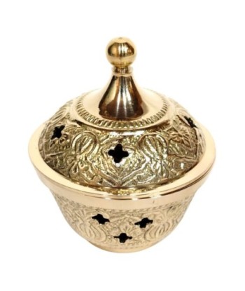 Quemador de Incienso Dorado de Latón, Portaincienso Decorativo para Aromaterapia y Relajación en el Hogar