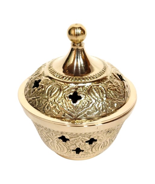 Quemador de Incienso Dorado de Latón, Portaincienso Decorativo para Aromaterapia y Relajación en el Hogar