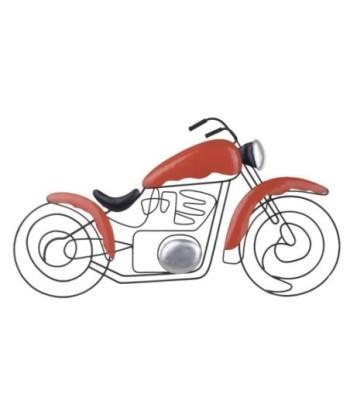 Adorno Pared Moto Vintage Metal Rojo 38 cm