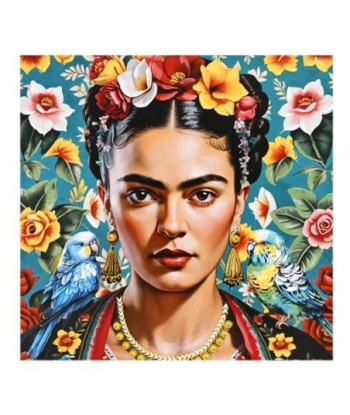 Cuadro mujer flores decorativo para pared