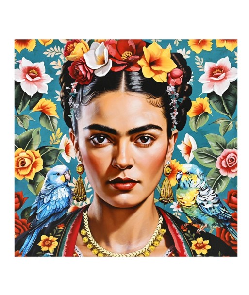 Cuadro mujer flores decorativo para pared