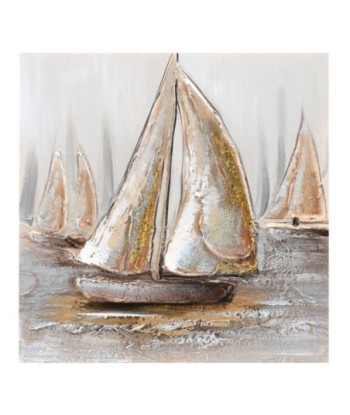 Cuadro Barcos Marineros Náutico Decorativo Pintado a Mano