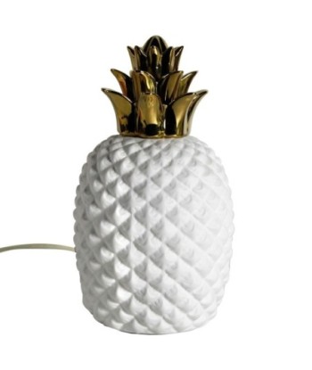 Lámpara Piña Decorativa de Porcelana Blanca