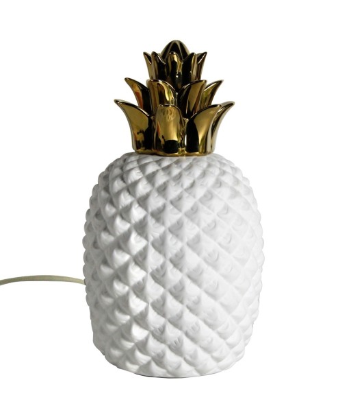 Lámpara Piña Decorativa de Porcelana Blanca