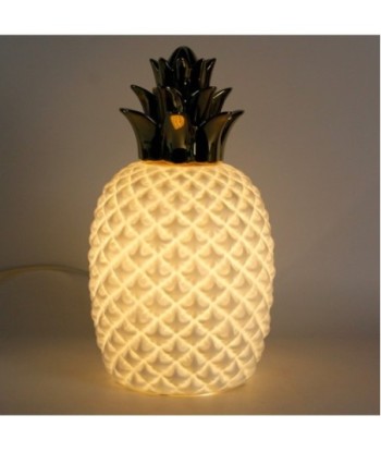 Lámpara Piña Decorativa de Porcelana Blanca