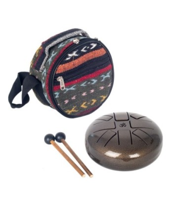 Tambor Tibetano Artesanal de Metal para Meditación y Relax, Ideal para Yoga y Terapias Sonoras
