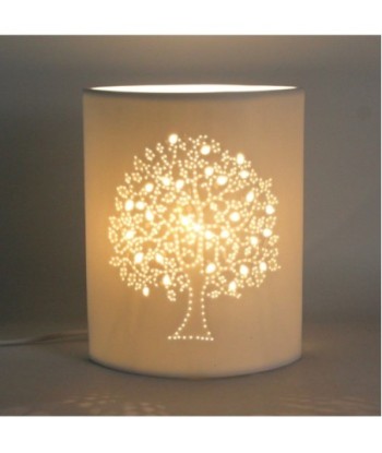 Lámpara Árbol de la Vida Bohemio Blanco Porcelana