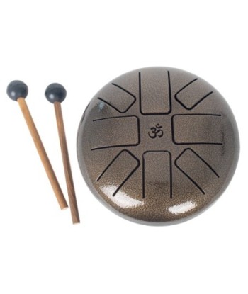 Tambor Tibetano Artesanal de Metal para Meditación y Relax, Ideal para Yoga y Terapias Sonoras