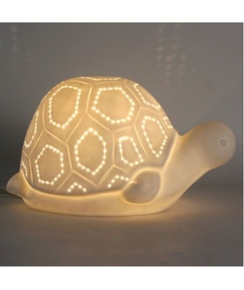 Lámpara Tortuga Bohemio Blanco Porcelana