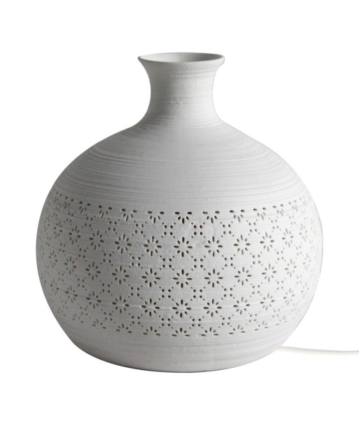 Lámpara de Porcelana Bohemio Blanco 19,5 cm x 19,5 cm x 19,5 cm