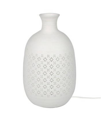 Lámpara Bohemio Blanco Porcelana 26 cm x 15,5 cm x 15,5 cm