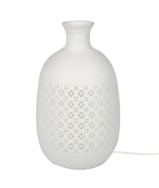 Lámpara Bohemio Blanco Porcelana 26 cm x 15,5 cm x 15,5 cm