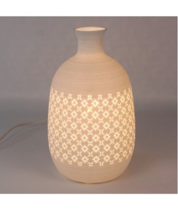 Lámpara Bohemio Blanco Porcelana 26 cm x 15,5 cm x 15,5 cm