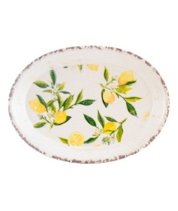 Plato Limones Decorativo Cerámica Amarillo 25 cm