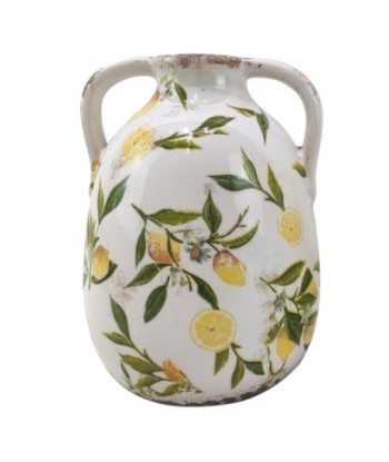 Jarron limones grandes ceramica decorativo estilo mediterraneo
