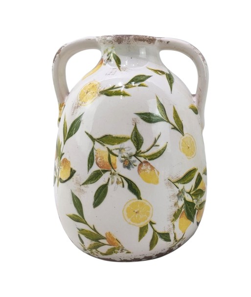 Jarron limones grandes ceramica decorativo estilo mediterraneo