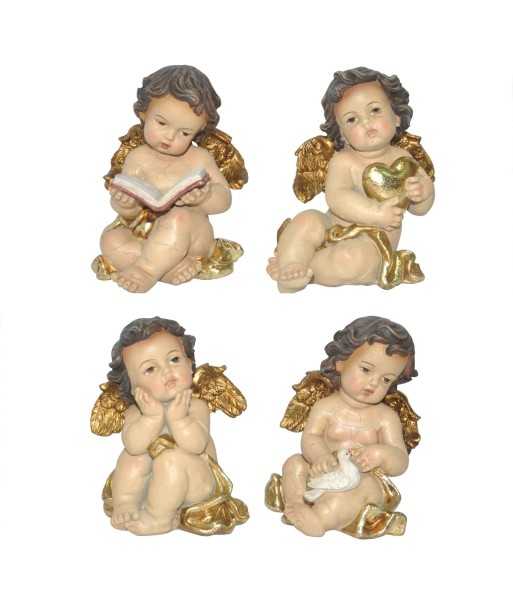 Angel 4U Figura de Navidad Resina Dorado 11,5 cm x 9 cm x 8 cm Angel 4U Figura de Navidad Resina Dorado 11,5 cm x 9 cm x 8 cm