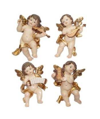 Figura de Ángel 4 Unidades Decorativas Navideñas