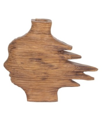 Jarrón étnico de madera tallada a mano para decoración del hogar