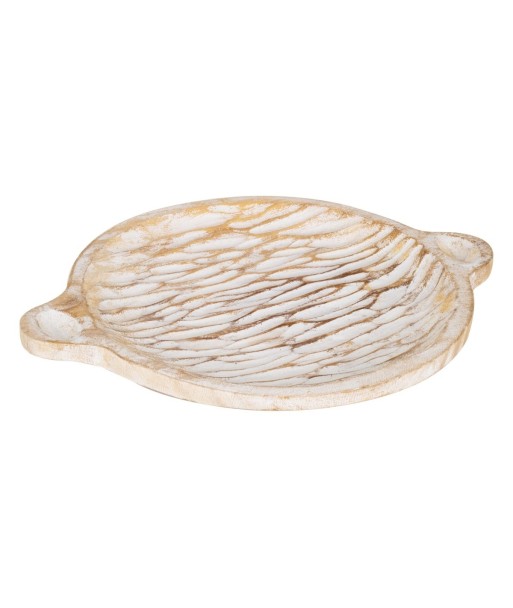 Bandeja de Madera Blanca Etnica - Decoración Hogar