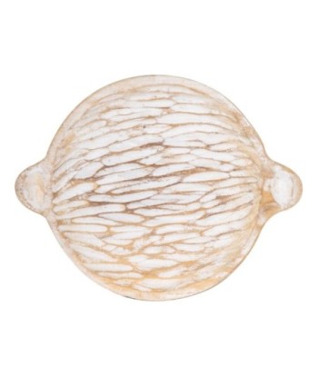 Bandeja de Madera Blanca Etnica - Decoración Hogar