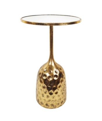 Mesa auxiliar moderna de metal y cristal para decoración del hogar