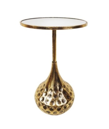 Mesa auxiliar moderna de metal y cristal para decoración de hogar y oficina
