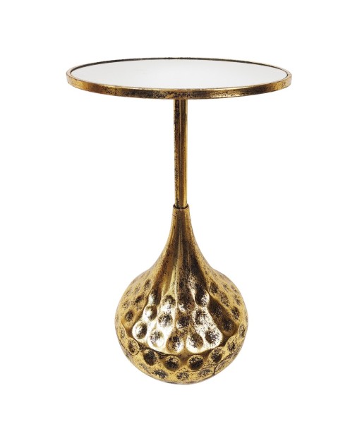 Mesa auxiliar moderna de metal y cristal para decoración de hogar y oficina