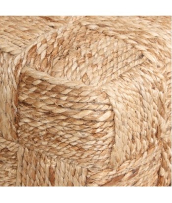 Puff 40x40cm Beige de Yute, Ideal para Decoración y Comodidad en el Hogar, Puff Multifuncional para Estilo Natural