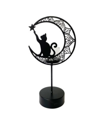 Portavelas Gato Decorativo para Hogar - Ideal para Regalo - Diseño Etnico y Original