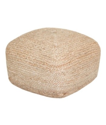 Puff Decorativo 40x40cm Ideal para Salón, Dormitorio o Terraza - Puff de Yute Natural, Suave y Versátil para