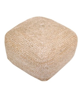 Puff Decorativo 40x40cm Ideal para Salón, Dormitorio o Terraza - Puff de Yute Natural, Suave y Versátil para