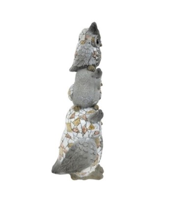 Figura de búhos exterior para decoración rústica en jardín y terraza