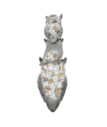 Figura de búhos exterior para decoración rústica en jardín y terraza