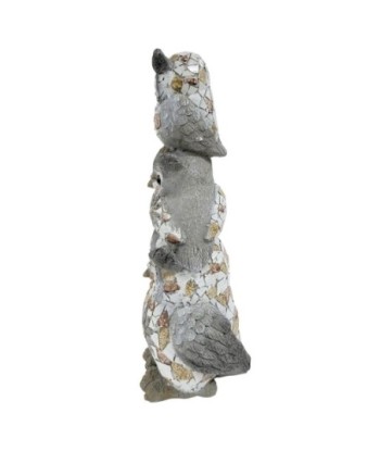 Figura de búhos exterior para decoración rústica en jardín y terraza