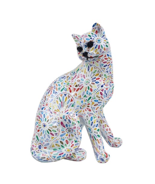Figura de Gato Blanco Resina 27 cm x 15 cm x 20,5 cm