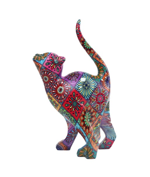 Figura de Gato Resina Rojo 31 cm x 9 cm x 17 cm