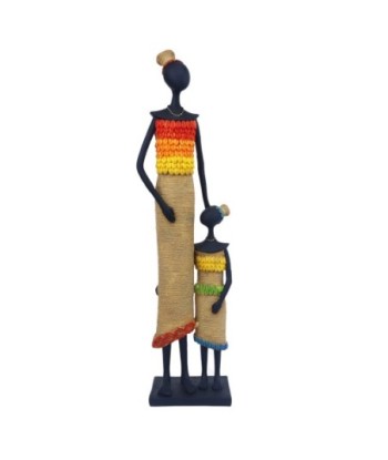 Figura Africana Étnica Resina Decorativa Colección Hogar y Oficina