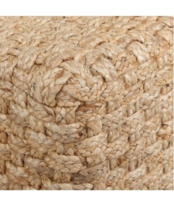Puff 40x40cm Beige de Yute Natural, Puff Decorativo Ideal para Salón, Habitación y Espacios Modernos