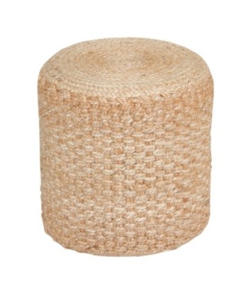 Puff Beige 40cm de Yute Natural, Puff Decorativo para Hogar, Puff Multiusos, Asiento Suave y Ligero, Puff de