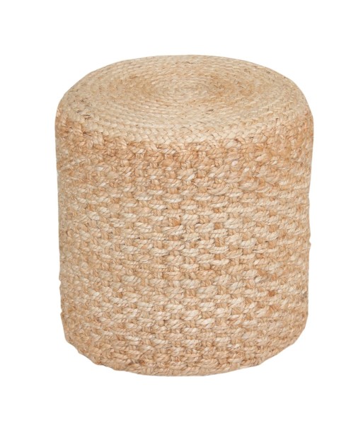 Puff Beige 40cm de Yute Natural, Puff Decorativo para Hogar, Puff Multiusos, Asiento Suave y Ligero, Puff de