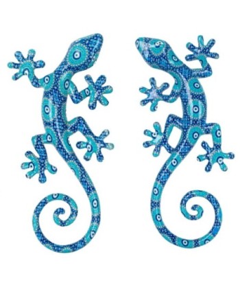 Figura de Lagarto Decorativo en Resina Azul de 20,5 cm - Regalo Ideal para Amantes de la Naturaleza y la Decoración