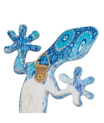 Figura de Lagarto Decorativo en Resina Azul de 20,5 cm - Regalo Ideal para Amantes de la Naturaleza y la Decoración