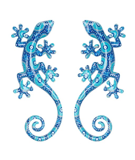 Figura de lagarto pequeño azul decorativo para colección y regalo